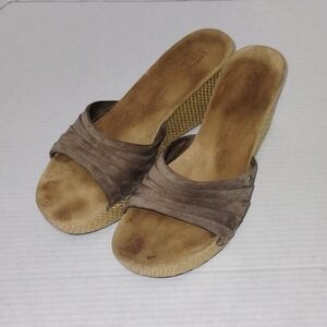 UGG Brown Wedge Sandals